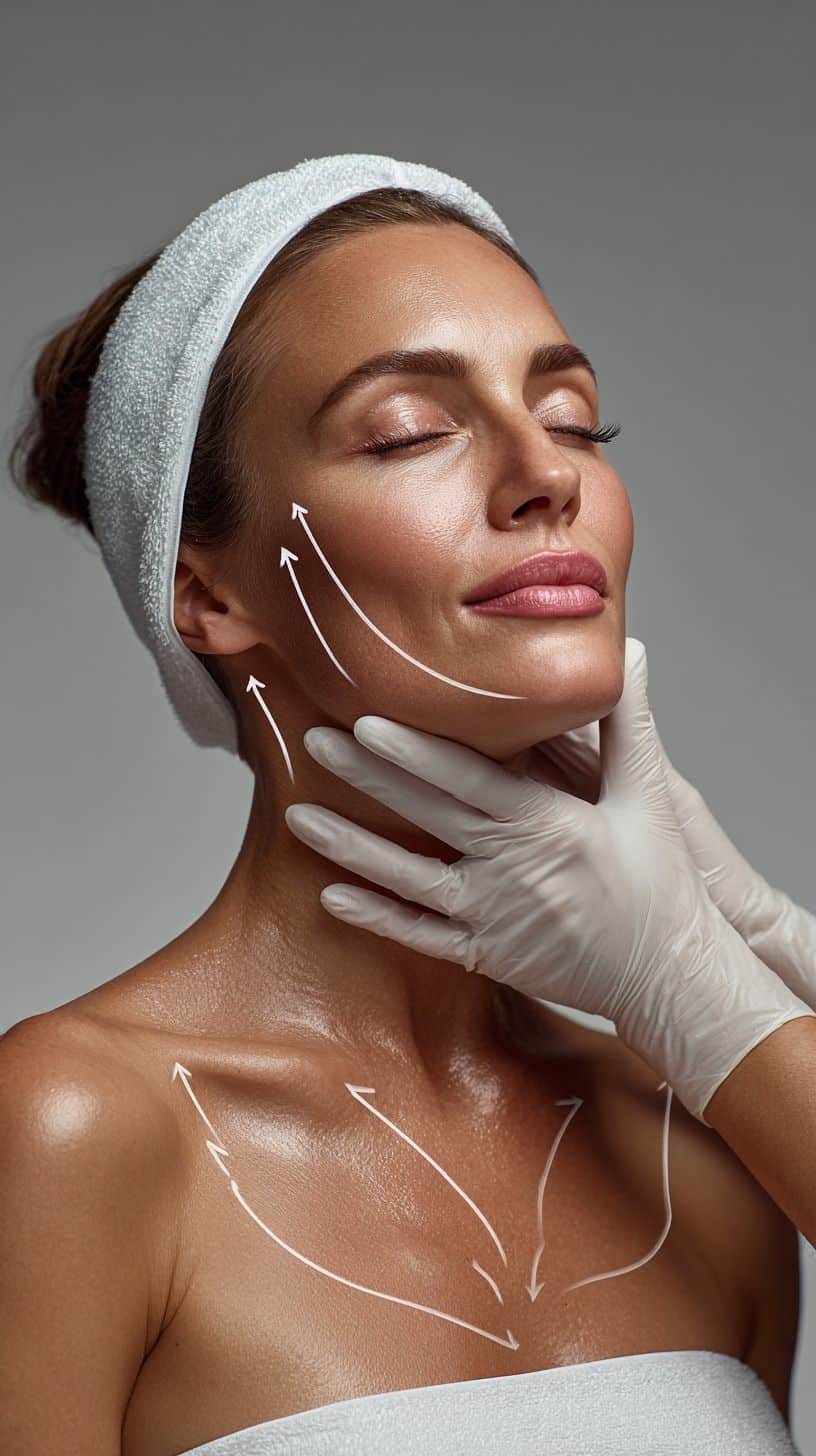 Clinical practitioner administering precise anti-wrinkle injections to patient